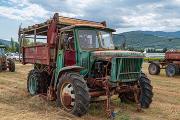 Obraz premium Vintage farm truck in a natural setting