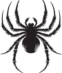 Spider silhouette vector art illustration
