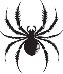 Spider silhouette vector art illustration