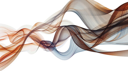 Fototapeta premium Glowing neon lines creating abstract shapes on white background