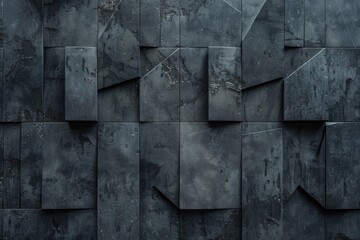 A close-up view of a wall constructed from individual concrete blocks, with textured surface and slight wear