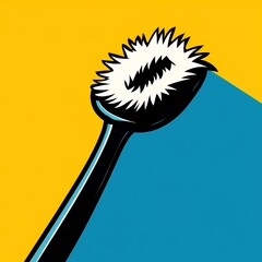 Aesthetics of cleanliness: toothbrush and oral care products on a light background for a radiant and healthy smile.