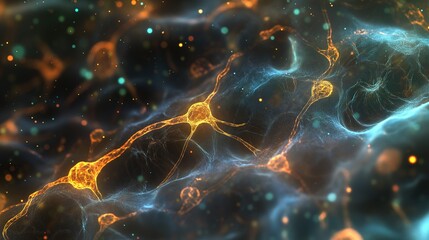 healthy brain tissue, showcasing the complex network