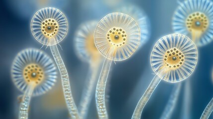 fungal spore, demonstrating its unique structure