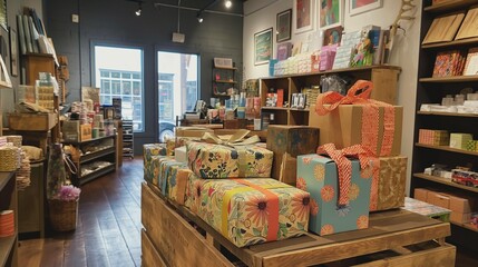 gift shop with unique items and gift wrapping services