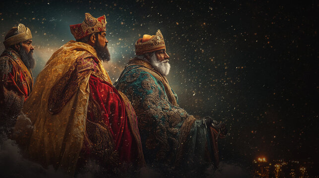 W momencie, gdy Trzej Kr&oacute;lowie zbliżają się do celu, ich postacie emanowały spokojem i radością. Każdy z nich niesie cenne dary, a ich spojrzenia pełne są wiary i nadziei.