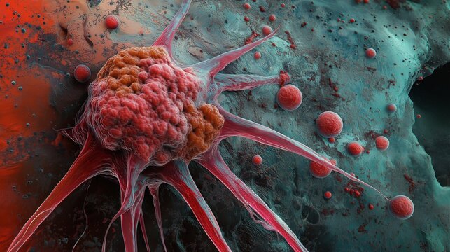 surface of a cancerous tumor