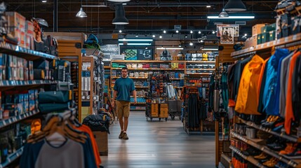 sport goods store with a variety of equipment