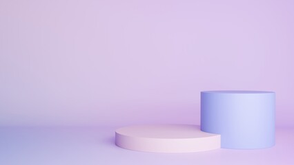 3D Pink gradient Platform