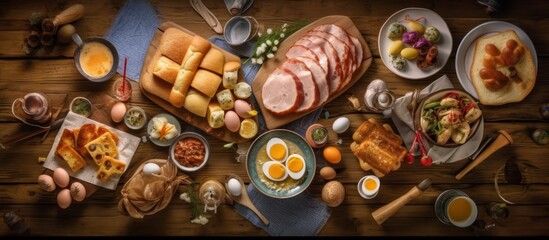 Easter Brunch Table Spread