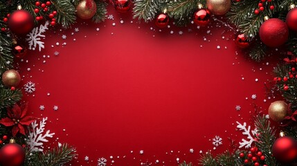 Christmas decor background with place for text