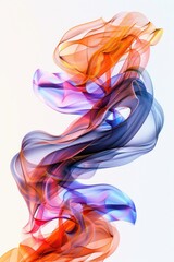 Fototapeta premium Colorful smoke on a white background