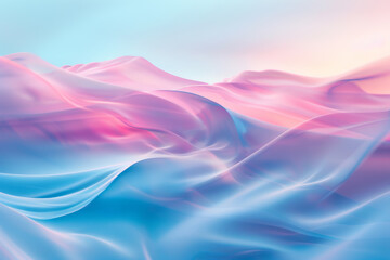 Fototapeta premium A blue and pink mountain range with a pink and blue sky