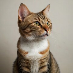 Obraz premium portrait of a brown cat photographed in the studio