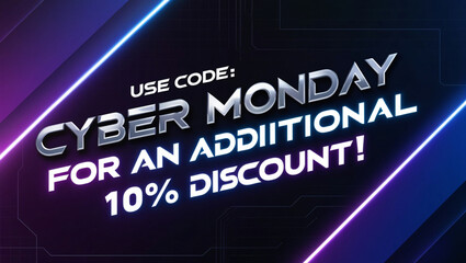 the poster says use code cyber monday to get a discount.