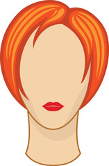 Bob haircut icon. Hair fashion. Female style