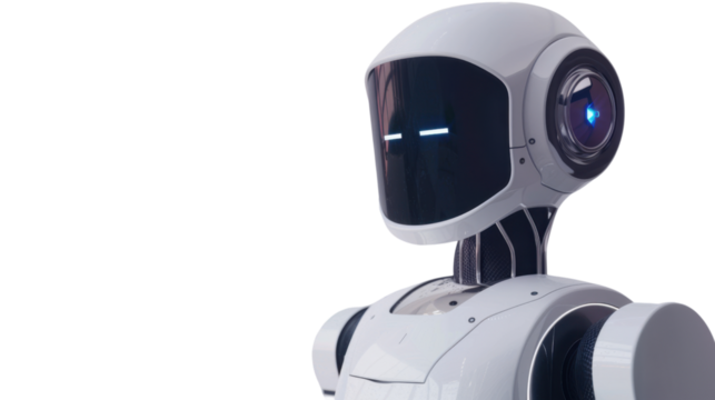 AI-powered personal assistant display on white background