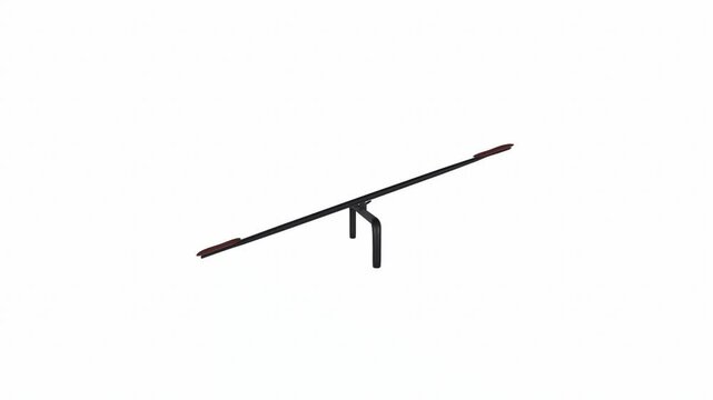 Teeter Tooter rotating in loop on white background
