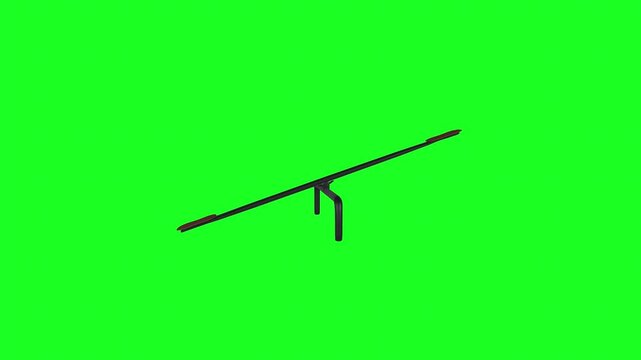 Teeter Tooter rotating in loop on white background