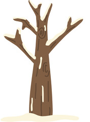 눈 쌓인 겨울나무