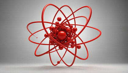 Abstract atomic particles in movement | Colorful Science and Technology modeling, art | Artificial intelligence and Biology mix