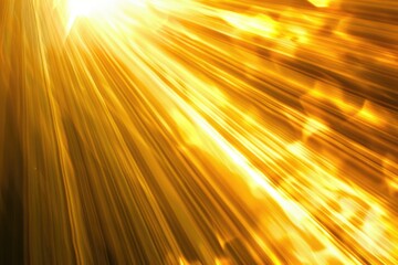 A clear blue sky with bright sunlight filtering through fluffy white clouds, perfect for a sunny day