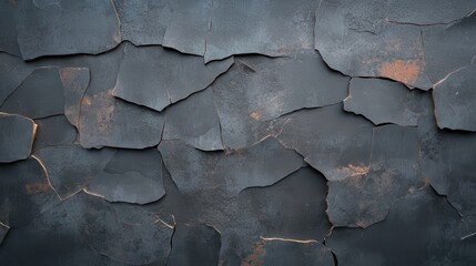 A captivating image with dark toned cracked texture layered with rust elements, offering an aged look and complexities suitable for textured artistry or backgrounds.
