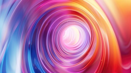 Obraz premium A vibrant, swirling pattern with a shining light emerging from the center