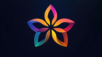 Fototapeta premium Modern Four-Pointed Star Line Art Icon, Perfect for Logos and Social Media Posts, Featuring Minimalist and Elegant Design