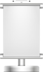 Business meeting board. Realistic white banner mockup