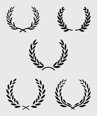 laurel wreath vector on white background