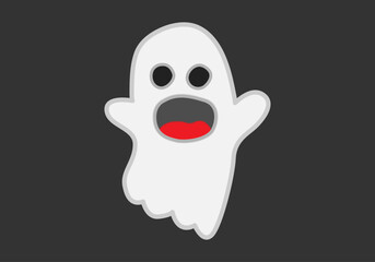 Fantasma tenebroso con boca abierta en fondo negro