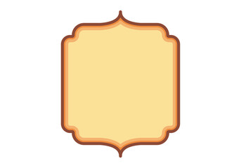 Cartel vacío y elegante con marco de colores otoñales