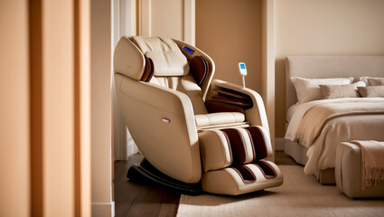 Modern massage leather chair with bedroom
