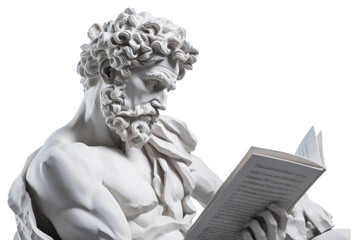 PNG Close-up Greek sculpture reading a newspaper publication wedding female.