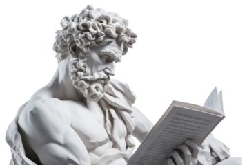 PNG Close-up Greek sculpture reading a newspaper publication wedding female.