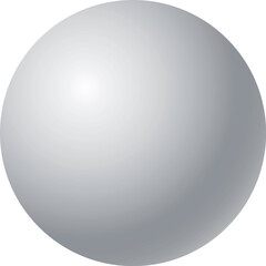 White ball mockup with realistic shadow. Blank sphere