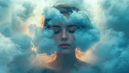 Woman in Clouds