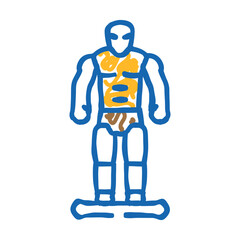 action figure toy child doodle icon sketch vector. action figure toy child sign. isolated symbol illustration
