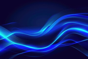 Obraz premium A blue wave of light on a black background, ideal for use in technology or design related contexts