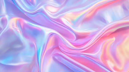 Obraz premium Soft iridescent fabric with pastel colors and abstract pattern.