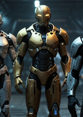 Fototapeta premium robot cyborg soldier