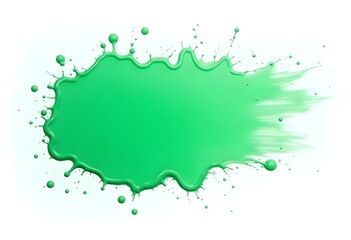 Obraz premium a colorful splash of green paint isolated on a white background create with ai