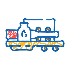 hot rolling steel production doodle icon sketch vector. hot rolling steel production sign. isolated symbol illustration