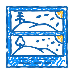 find the difference doodle icon sketch vector. find the difference sign. isolated symbol illustration