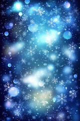 Snowflake inspired background with copy space