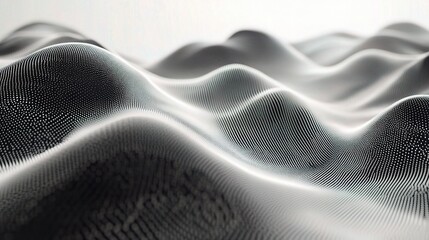 Abstract Black and White Wave Patterns