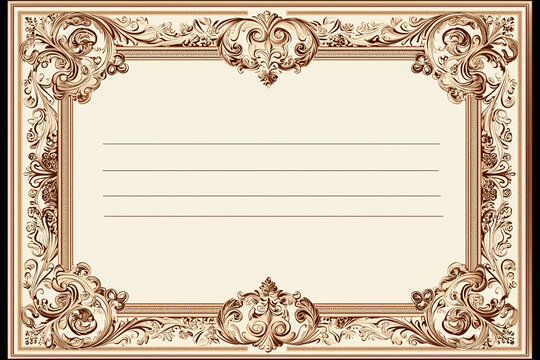 elegant certificate template with ornate borders and placeholder text