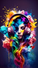 Surreal Face Painting with  EXPLODE Headphones