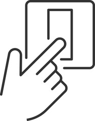 Light dimmer icon line trendy design. Electricity lamp saving energy sign. Black and white flat style.